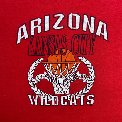 Vintage 80s USA Arizona Kansas City, Wildcats, 1988, Final Four, Graphic Print T-shirt