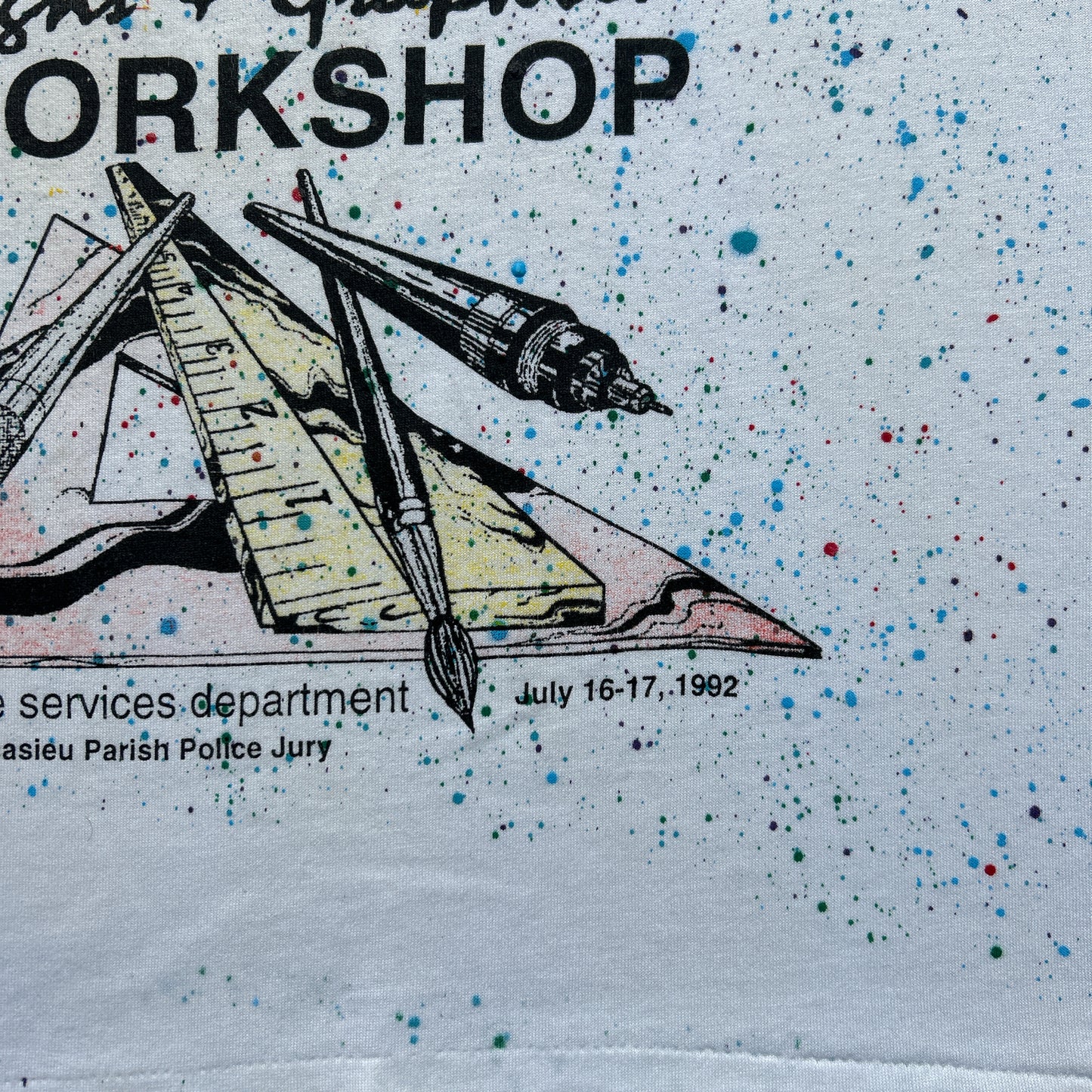 Vintage 90s Signs and Graphics Workshop, Art School 1992 T-shirt