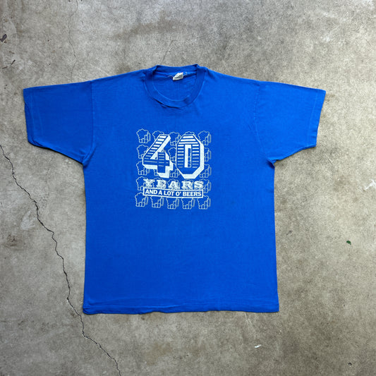 Vintage 90s 40 Years And a Lot O' Beers T-shirt