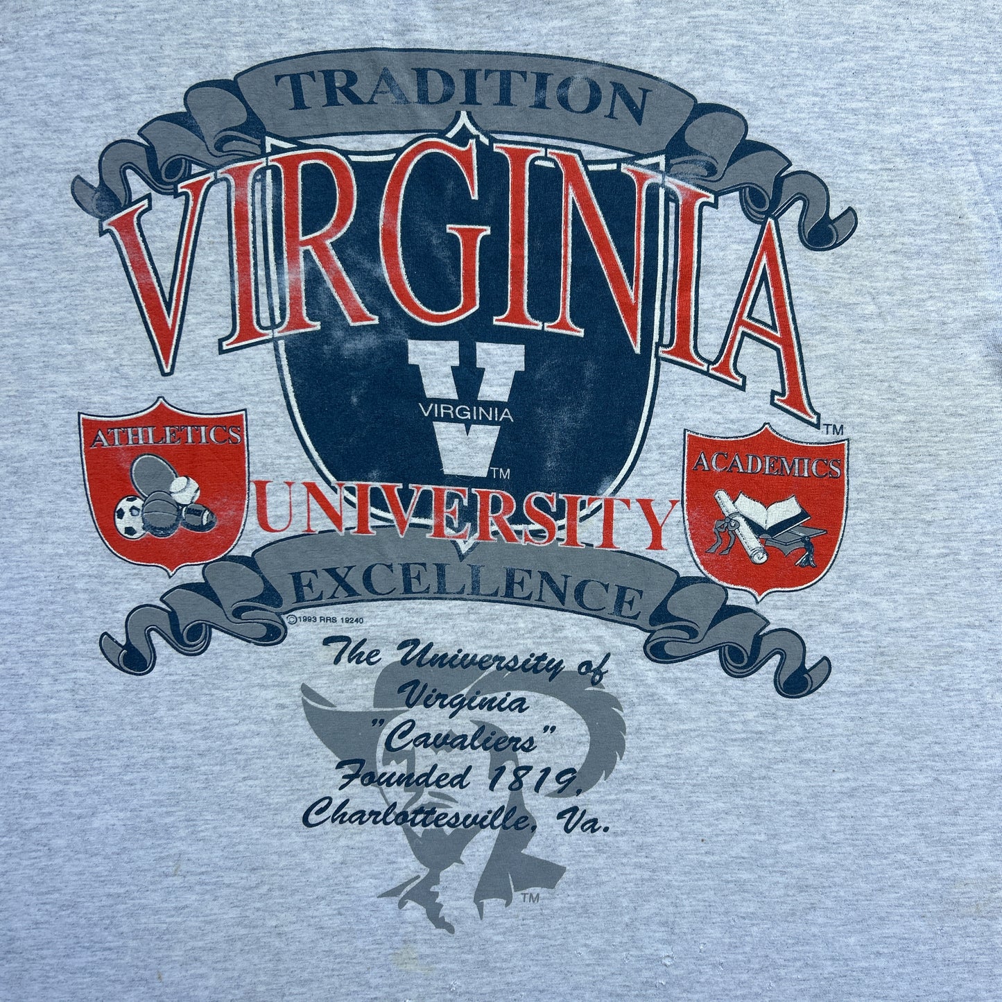 Vintage 90s  Virginia University, Tradition Excellence 1993 T-shirt