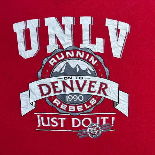 Vintage 90s UNLV, Runnin On To Denver Rebels, 1990 Just Do It T-shirt