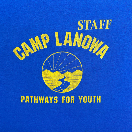 Vintage 80s Camp Lanowa Pathways For Youth Staff T-shirt