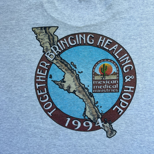 Vintage 90s Mexican Medical Industries, Together Bringing Healing & Hope 1994 T-shirt