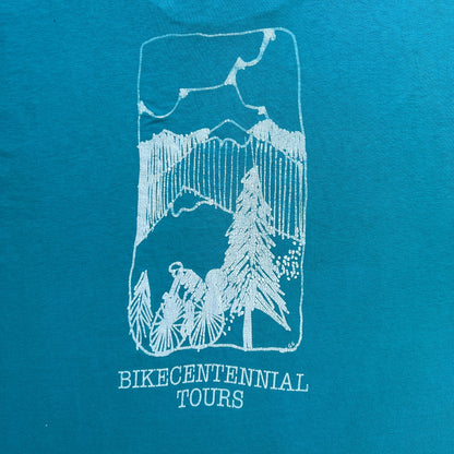 Vintage 90s Bike Centennial Tours, Nature Drawing T-shirt