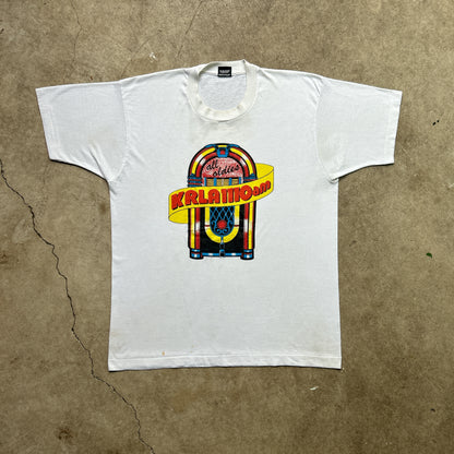 Vintage 80s Radio Station KRLA 1110 AM All Oldies Promotional Music T-Shirt.