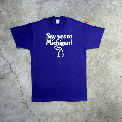 Vintage 80s Say Yes To Michigan!, 1982 T-shirt