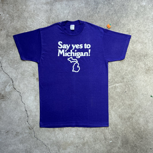 Vintage 80s Say Yes To Michigan!, 1982 T-shirt