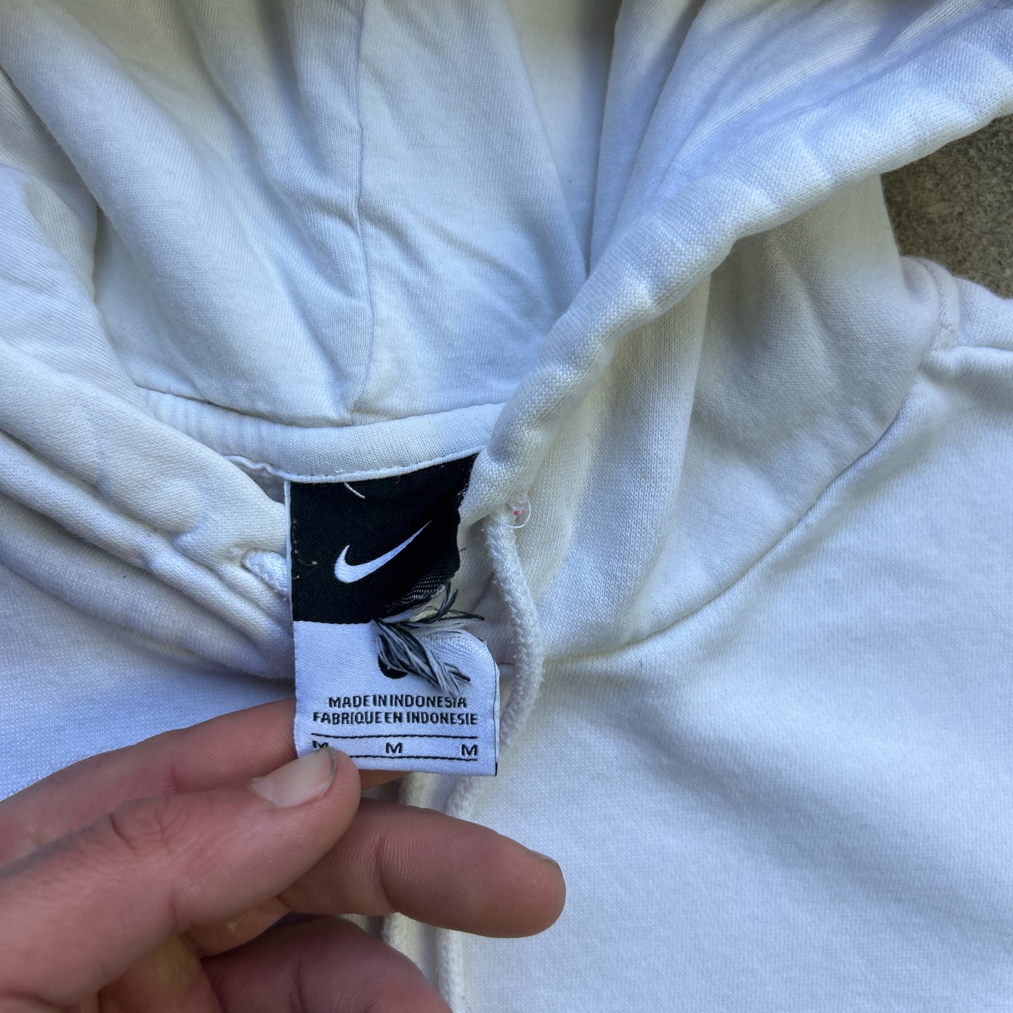 Vintage 2000s Two Tone White & Black Nike Hoodie