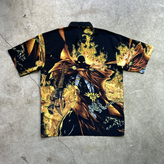 RARE 2000s BILLION BAY Black Fiery Spawn Marvel Comic Shirt