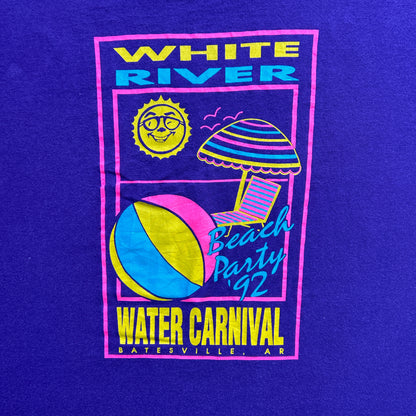 Vintage 90s White River Water Carnival 1992 Downtown Derby T-shirt