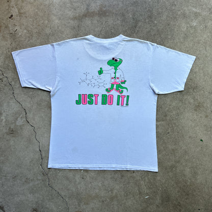 Vintage 90s Dinosaur Scientist "Just Do It" South American Chemistry T-shirt