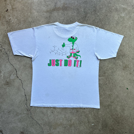 Vintage 90s Dinosaur Scientist "Just Do It" South American Chemistry T-shirt