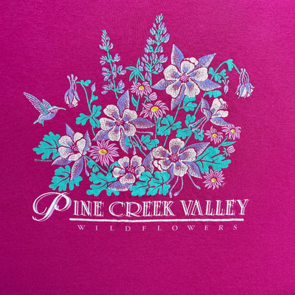 Vintage 90s Pine Creek Valley Wildflowers USA 1991 T-shirt