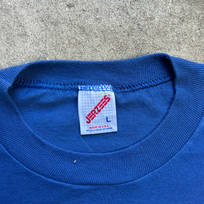 Vintage 90s faith-based Religion Tee, The Presbyterian Church Cross &amp; flames Graphic Print T-shirt