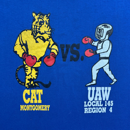 Vintage 80s I'm Locked Out By My Cat, Cat Montgomery VS. UAW Local 145 Region 4 T-shirt