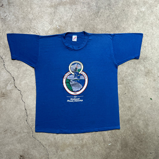 Vintage 90s 64th Annual Mount Marathon Race, Steward, ALASKA, 1991 Charity Run Club T-shirt