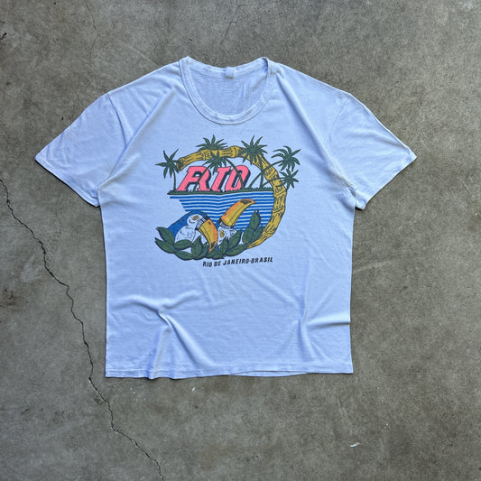 Vintage 80s Rio De Janeiro Brazil, Cartoon Toucan T-shirt