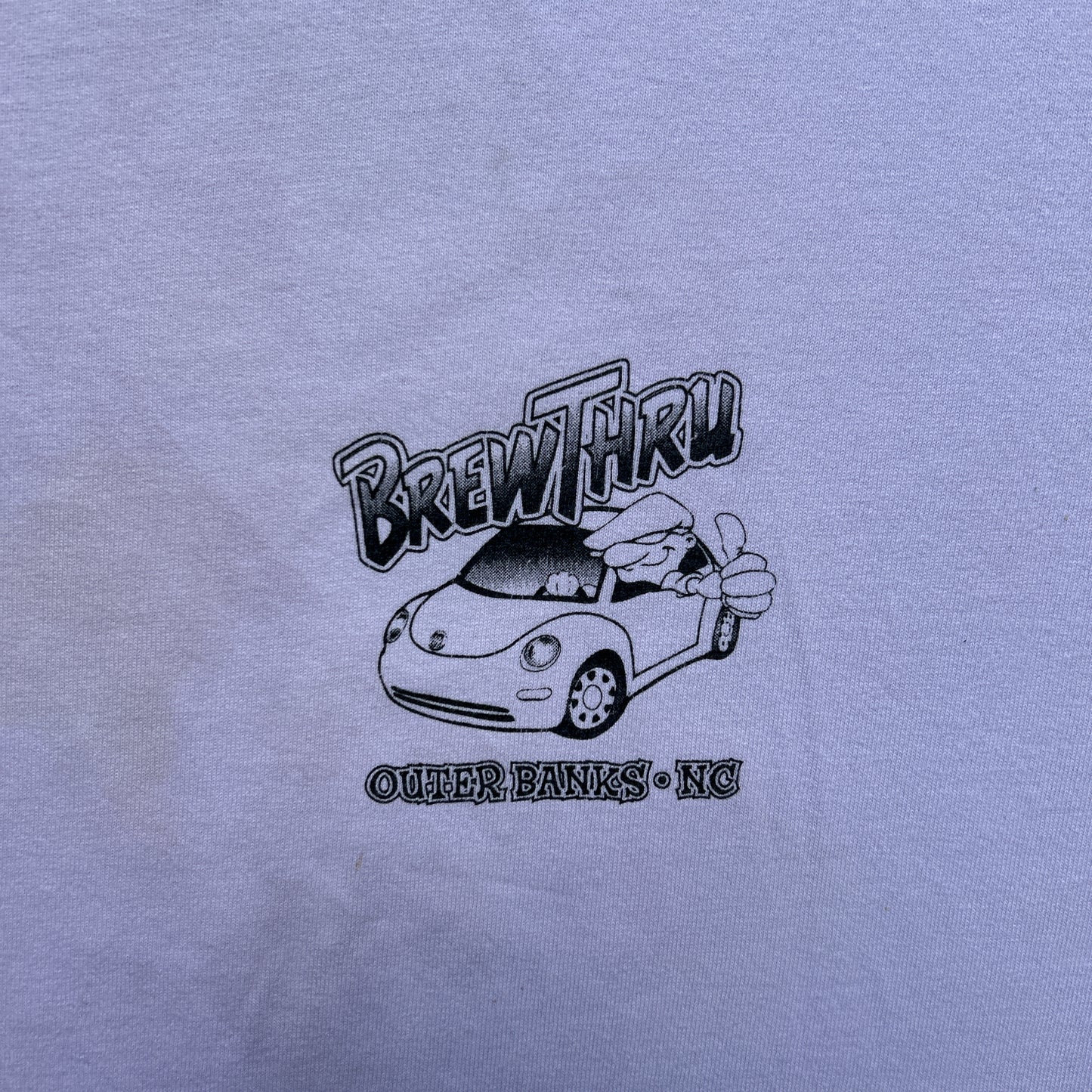 Vintage 90s Brew Thru Drive thru Beverage Store 1991 T-Shirt.