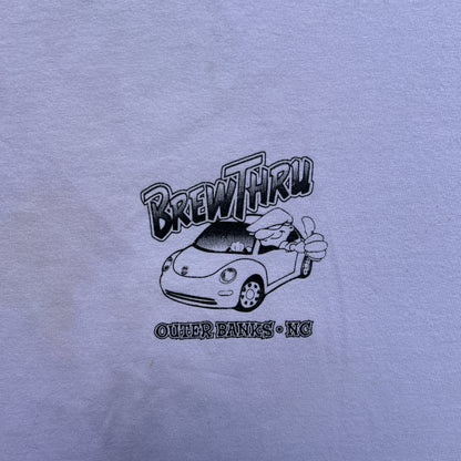 Vintage 90s Brew Thru Drive thru Beverage Store 1991 T-Shirt.