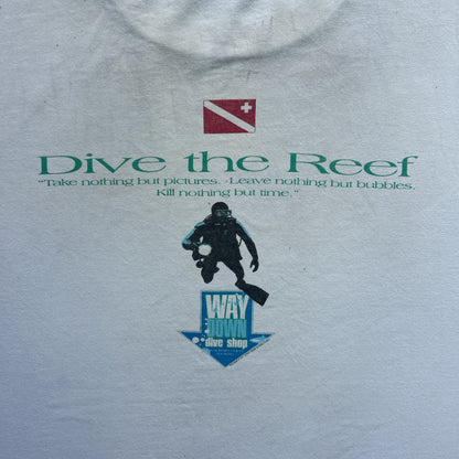 Vintage 90s Australian Diving, Way Down Dive Shop, Great Barrier Reef Australia T-shirt