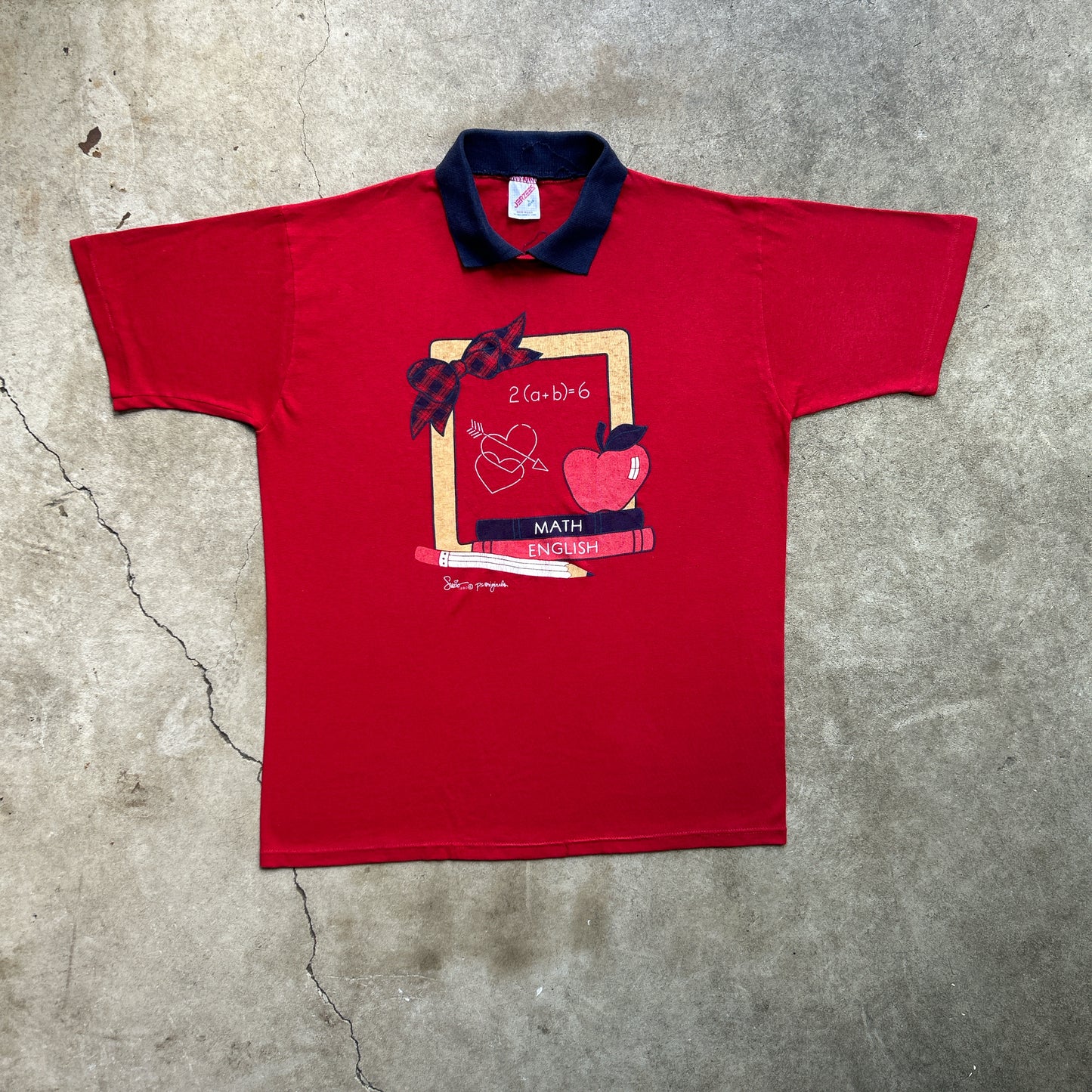 Vintage 90s P.S. Originals School Uniform, Math and English T-shirt