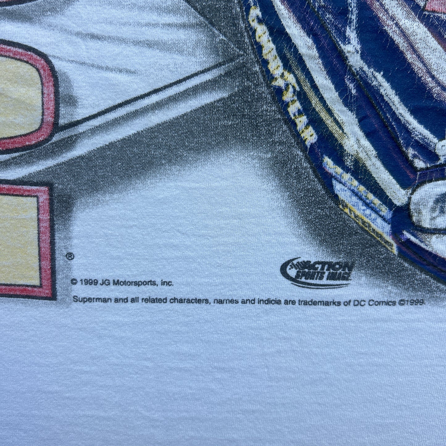 Vintage Rare 90s Jeff Gordon NASCAR X Superman Comics 1999 AOP T-shirt