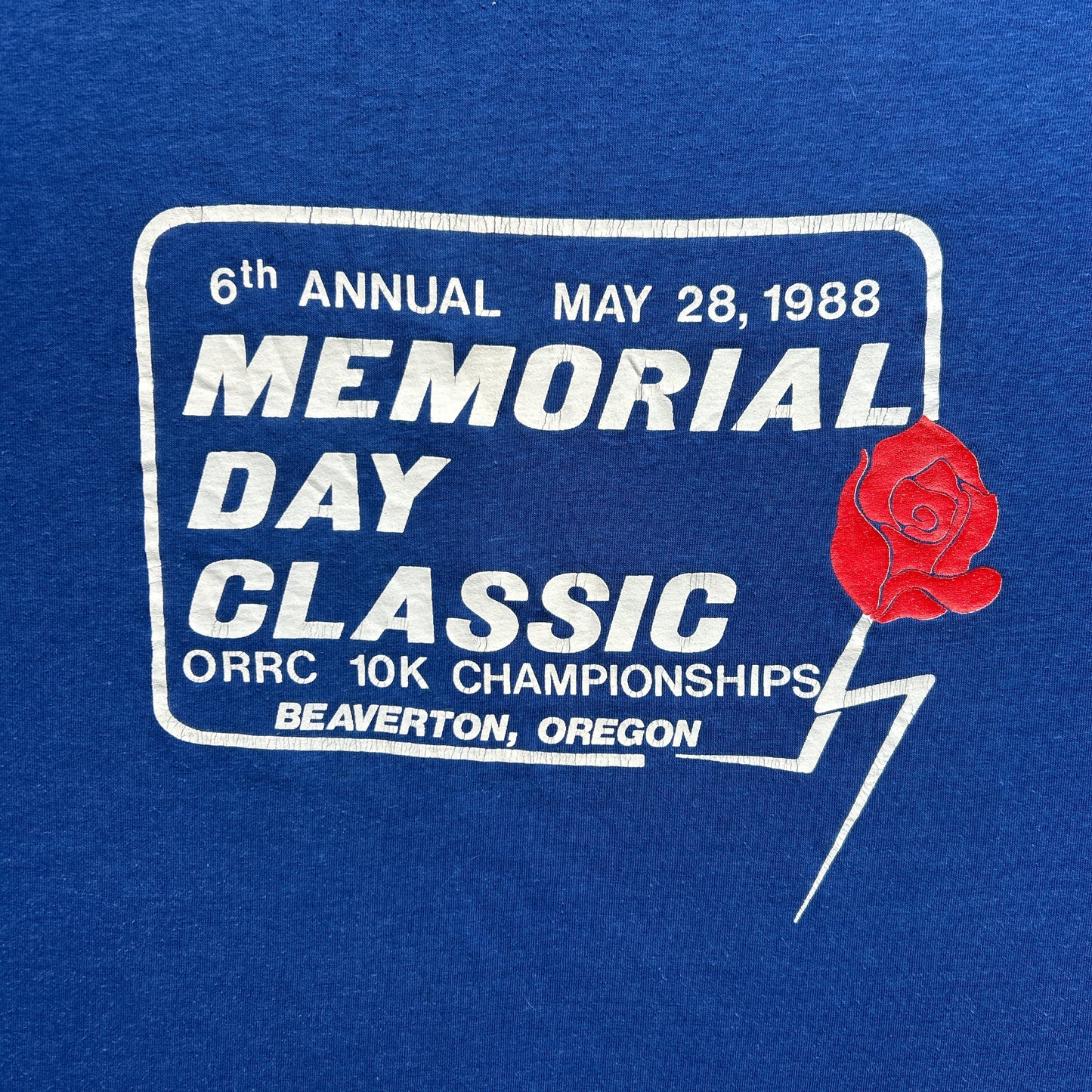 Vintage 80s 6th Annual Memorial Day Classic ORRC 10k Championship Oregon America 1988 T-shirt
