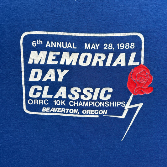 Vintage 80s 6th Annual Memorial Day Classic ORRC 10k Championship Oregon America 1988 T-shirt