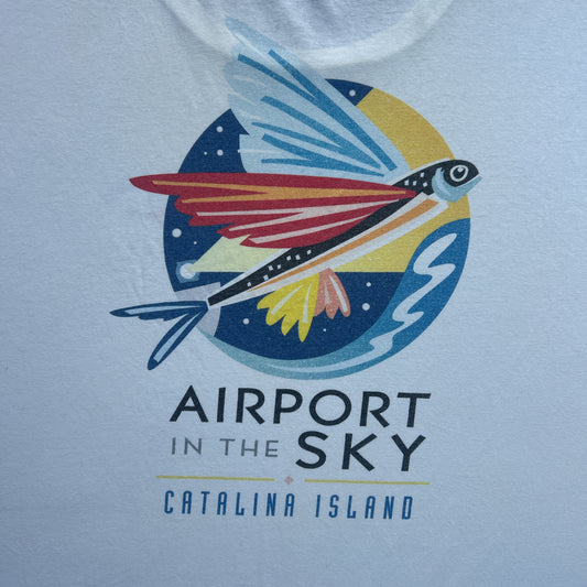 Vintage 90s Flying Fish, Airport In The Sky, Catalina Island Airport T-shirt