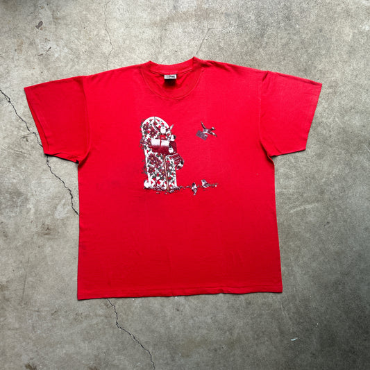 Vintage 90s Humming Birds in Cottage Garden T-shirt