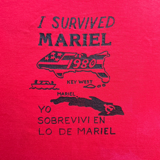 Rare 80s USCG Sealift, I Survived Mariel Boatlift Key West, Yo Sobrevivi En Lo De Mariel T-shirt