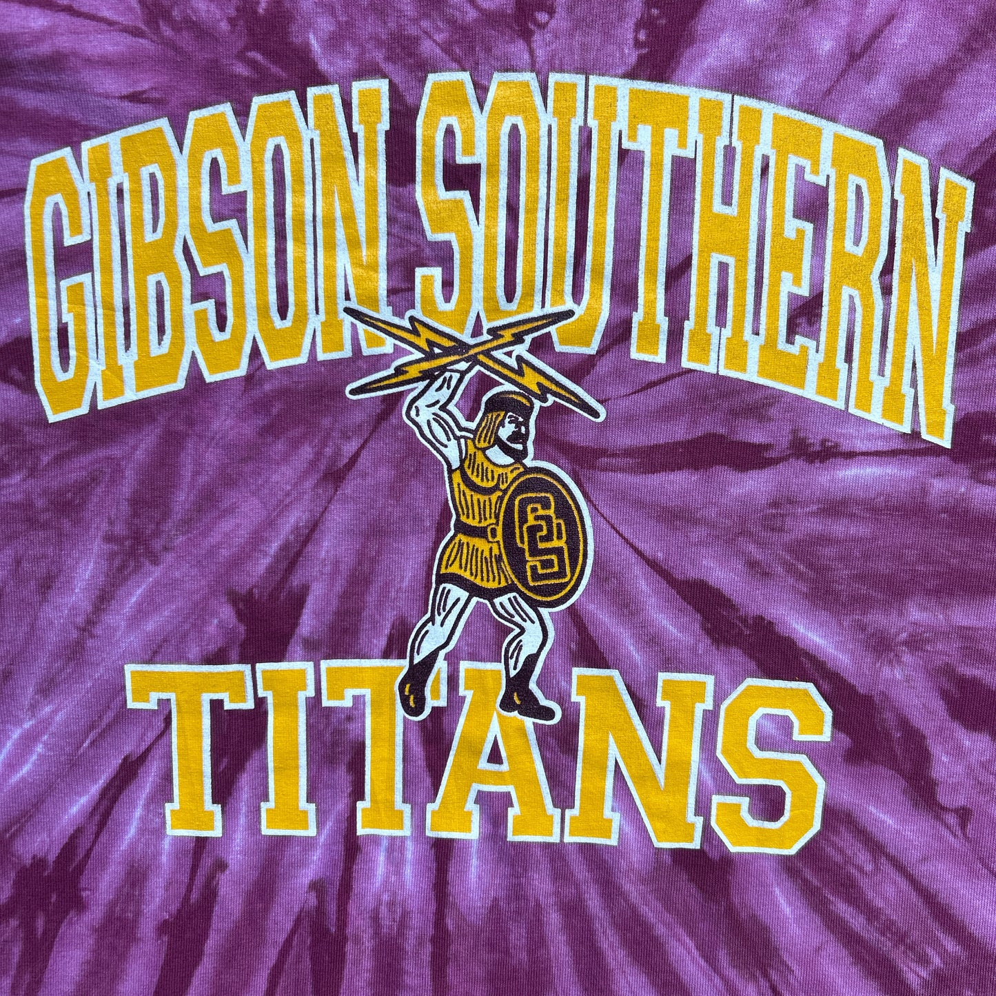 Vintage 2000s Gibson Southern Titans USA NFL College Football Tie Dye T-shirt