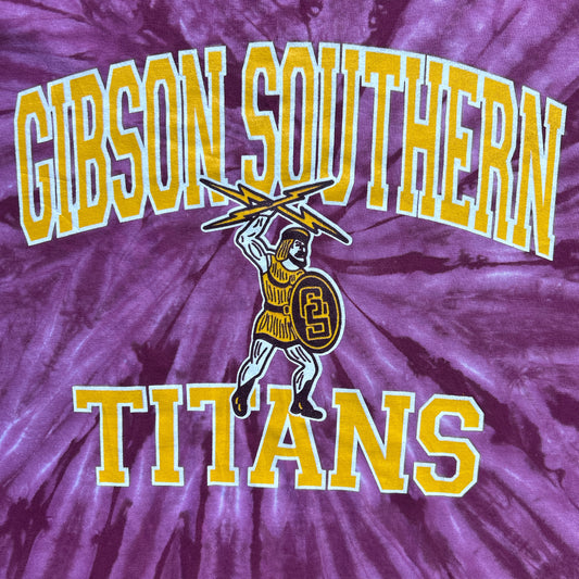 Vintage 2000s Gibson Southern Titans USA NFL College Football Tie Dye T-shirt