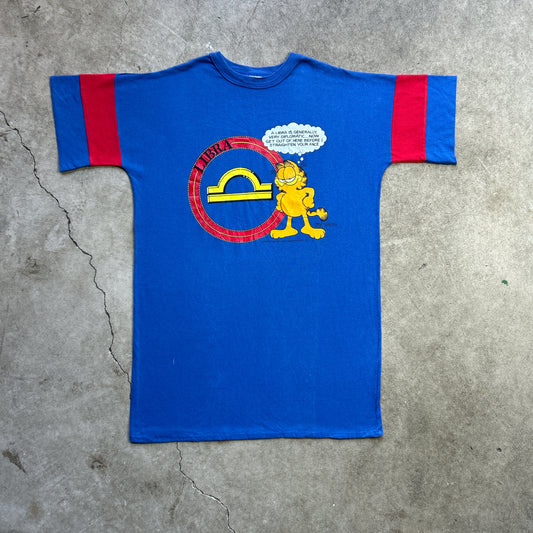 Rare 1978 Garfield X Libra Zodiac Star Sign T-shirt