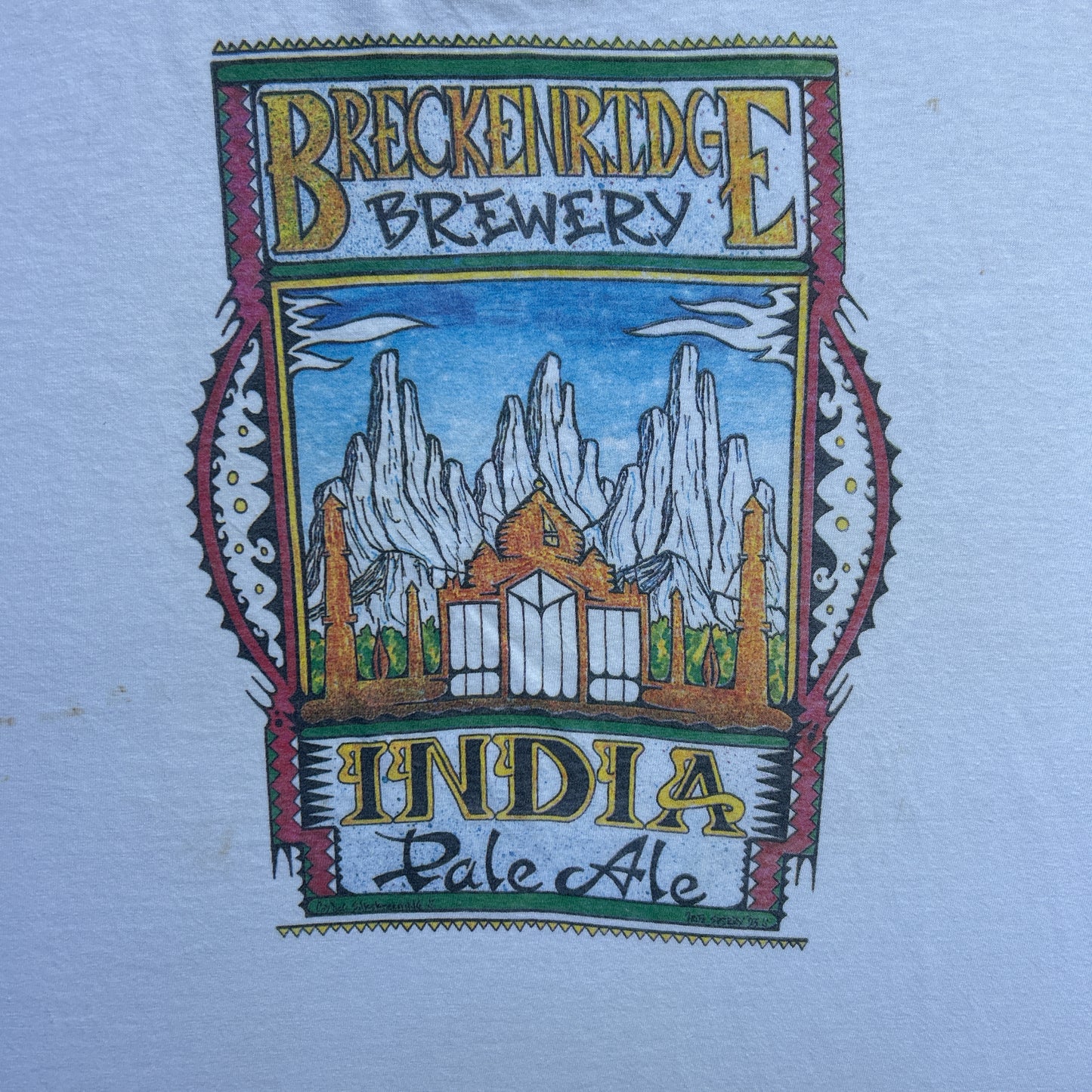 Vintage 90s Breckenridge India Pale Ale Beer T-shirt