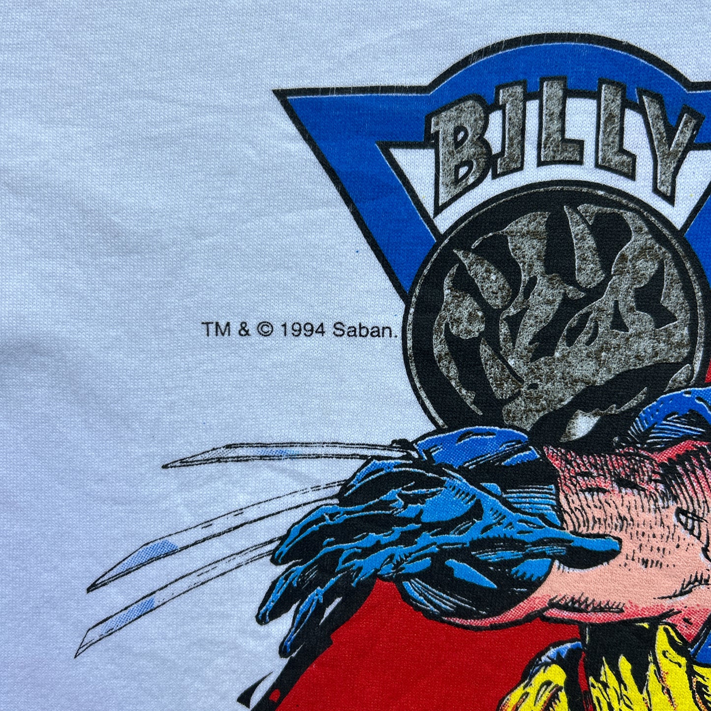 Vintage 90s Rare Marvel Comics X Power Rangers, Wolverine X Billy, 1994 T-shirt