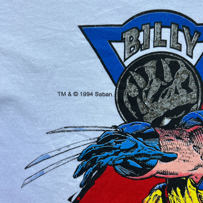 Vintage 90s Rare Marvel Comics X Power Rangers, Wolverine X Billy, 1994 T-shirt
