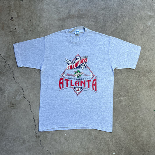 Vintage 90s MLB, National League Champions 1991 World Series Atlanta Braves T-shirt