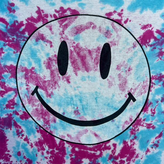 Vintage 90s Colourful Tie Dye Smiley Face T-shirt