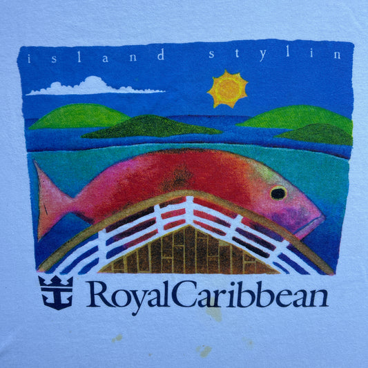 Vintage 90s Royal Caribbean Cruises Goldfish X Boat T-shirt