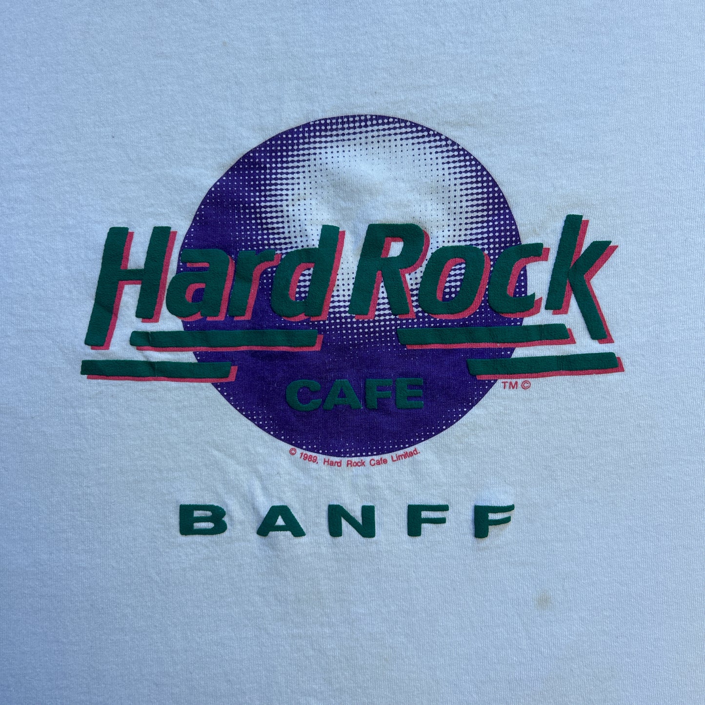 Vintage 80s Hard Rock Cafe Banff, Canada 1989 T-shirt