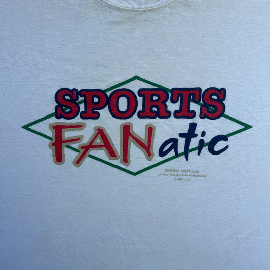 Vintage 90s Shoebox Greeting Card, Sports Fanatics T-shirt