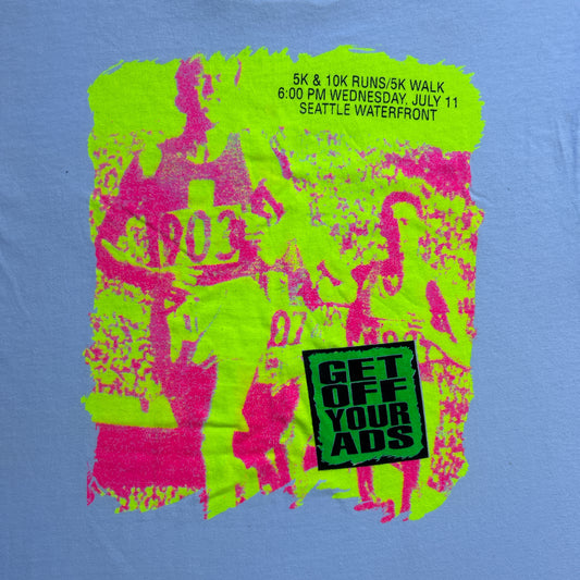 Vintage 90s Get Off Yours Ads USA Run Club  T-shirt
