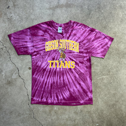 Vintage 2000s Gibson Southern Titans USA NFL College Football Tie Dye T-shirt