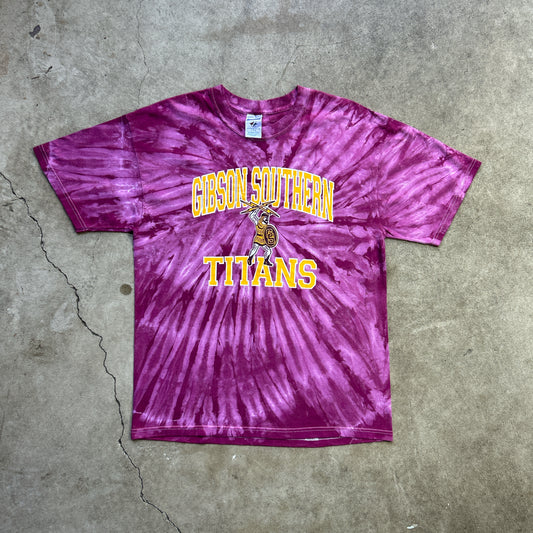 Vintage 2000s Gibson Southern Titans USA NFL College Football Tie Dye T-shirt