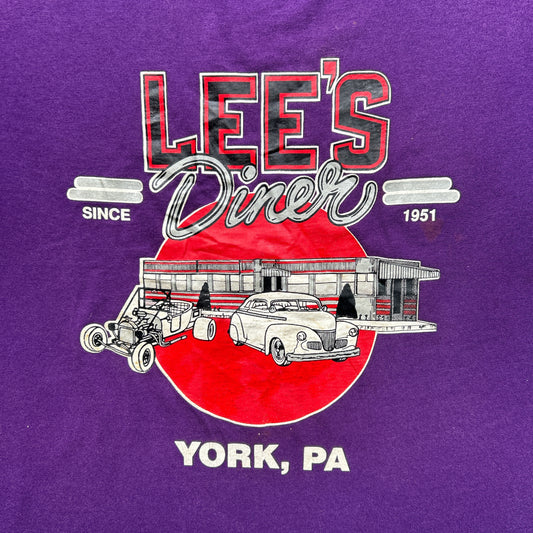 Vintage 90s Lees Diner, York, PA, USA, Vintage Cars T-shirt