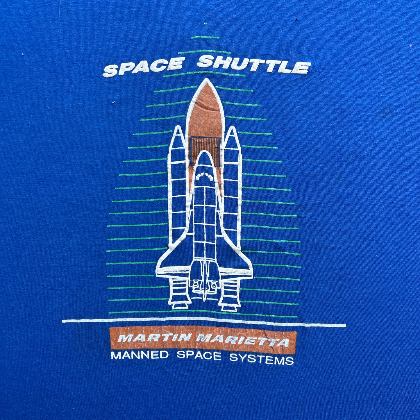 Vintage 80s Marten Marietta, Manned Space Systems Space Program T-shirt