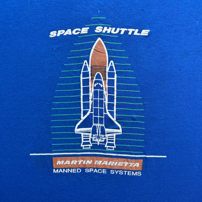Vintage 80s Marten Marietta, Manned Space Systems Space Program T-shirt