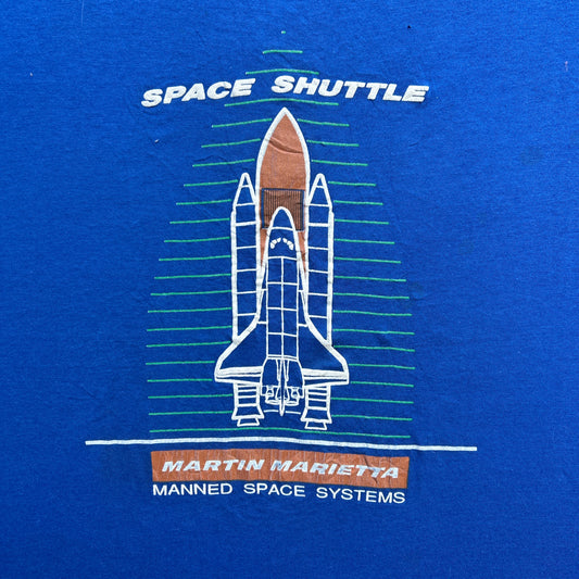 Vintage 80s Marten Marietta, Manned Space Systems Space Program T-shirt