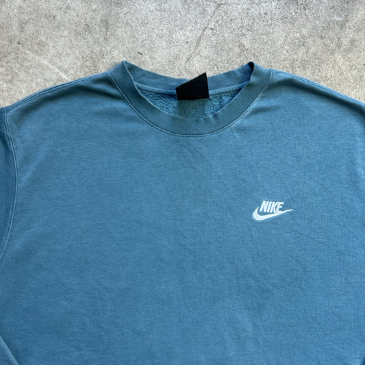 Vintage 2000s Nike Aqua Blue Crewneck Sweatshirt